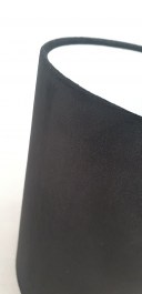 Czarny abażur welurowy VELOUR w kształcie cylindra w stylu glamour 20 cm